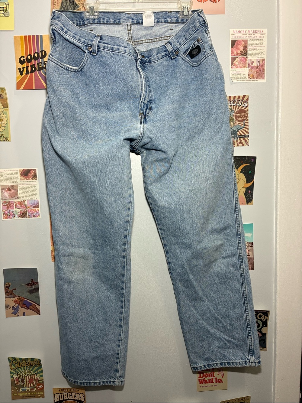 Harley-Davidson Light Blue Straight Leg Men's Jeans